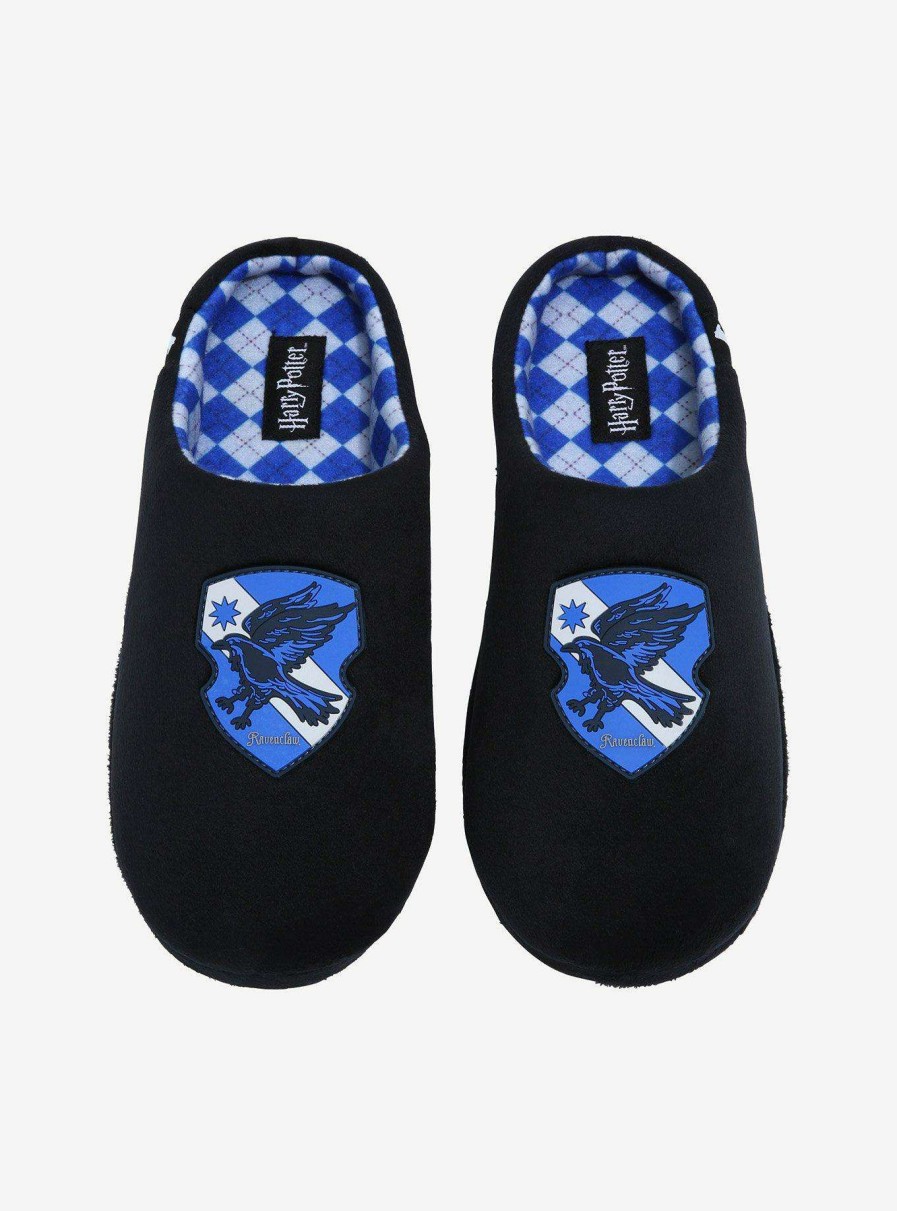 Accessories * | Large Choice Harry Potter Ravenclaw Eagle Crest Slippers Boxlunch Exclusive