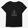 Clothing * | Cheap Harry Potter Simple The Deathly Hallows Womens T-Shirt Plus Size