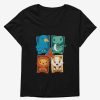 Clothing * | Discount Store Harry Potter Cute House Mascots Womens T-Shirt Plus Size