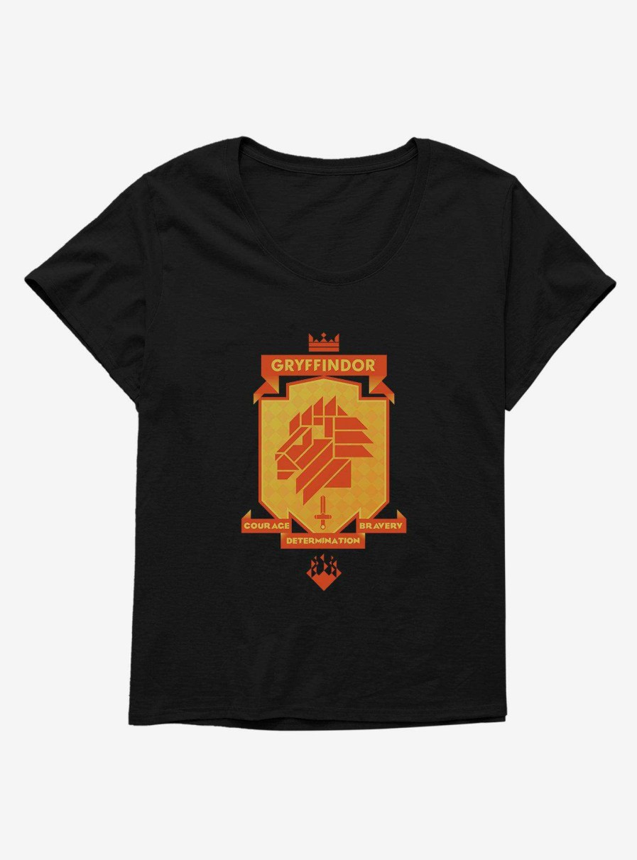 Clothing * | Good Quality Harry Potter Gold Gryffindor Crest Womens T-Shirt Plus Size