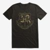 Clothing * | Shoping Harry Potter Golden Magic Hogwarts Emblem T-Shirt