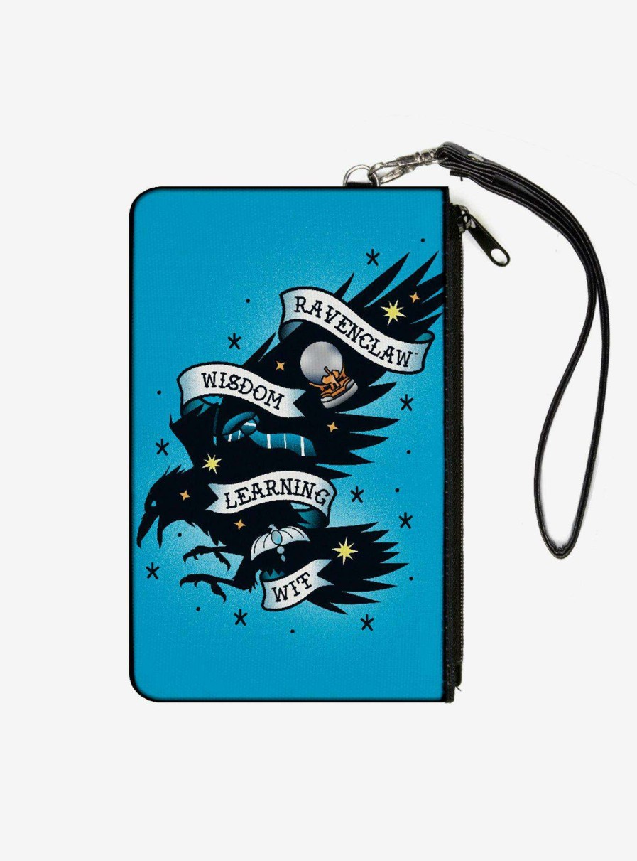 Bags * | Harry Potter Ravenclaw Raven Traits Canvas Clutch Wallet Exclusive Design