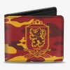 Bags * | Harry Potter Gryffindor Crest Camo Bifold Wallet Original