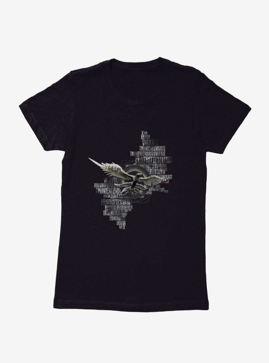 Clothing * | Fantastic Beasts Thunderbird Script Womens T-Shirt Free Delivery