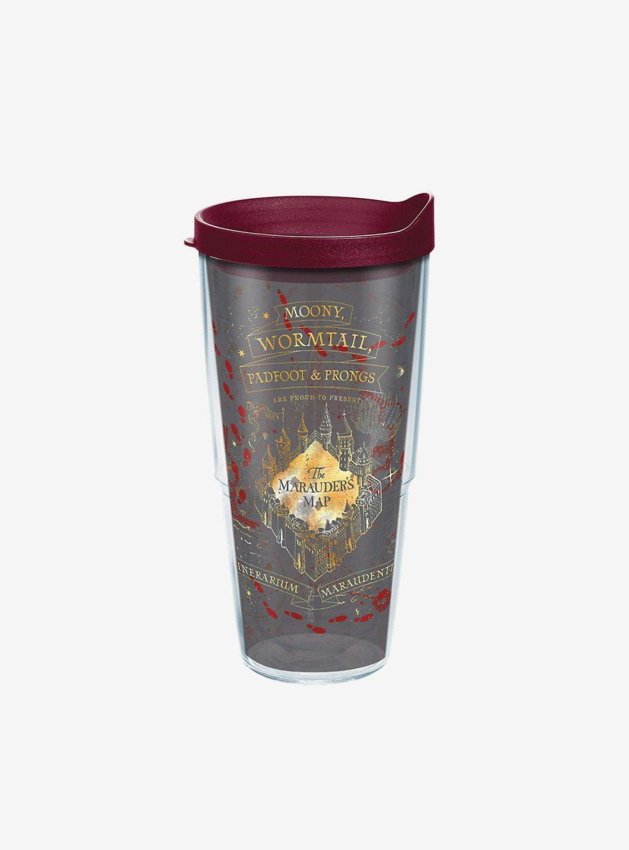 Harry Potter * | Harry Potter Black Marauder'S Map 24Oz Classic Tumbler With Lid Low Price