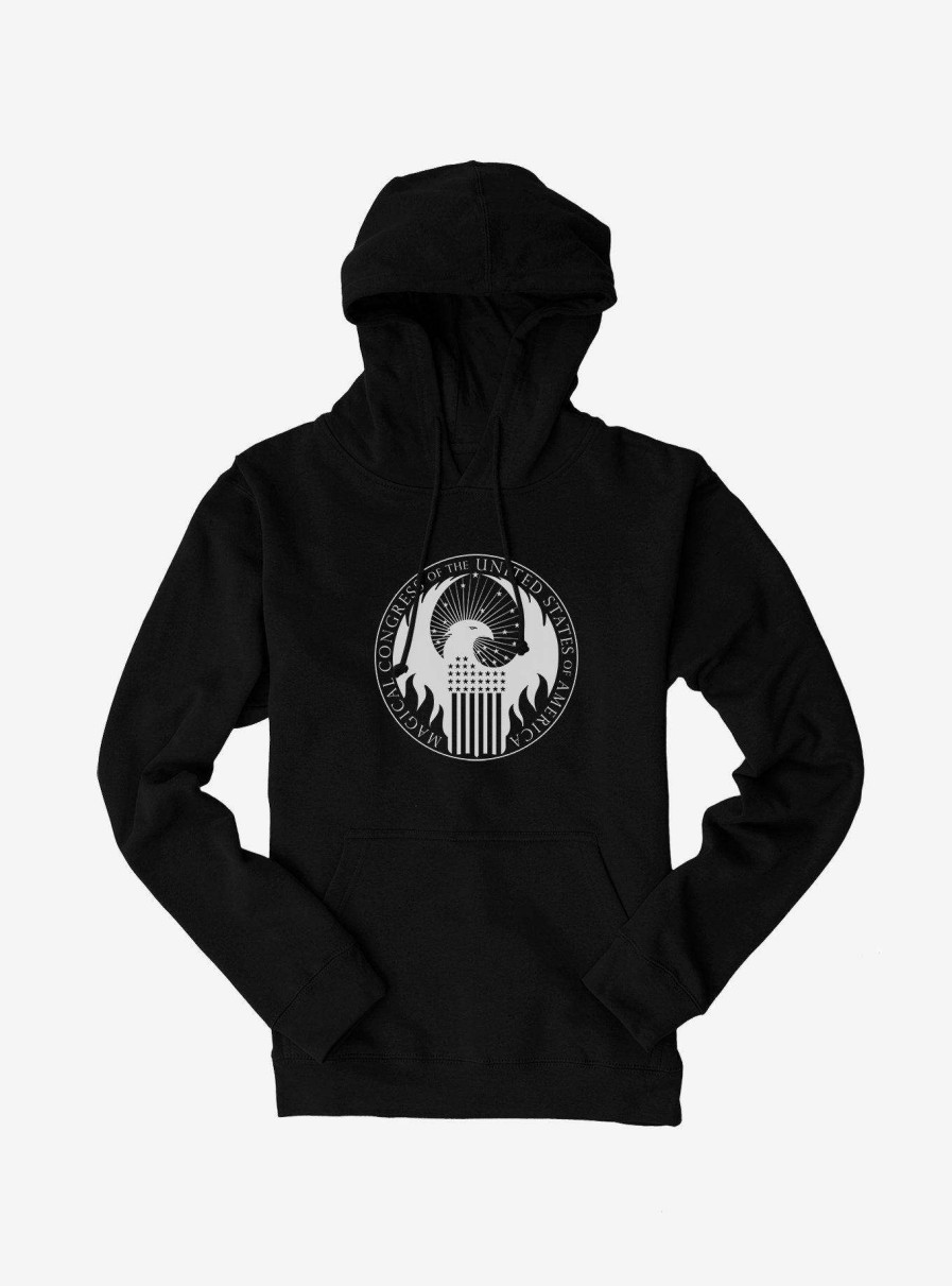 Clothing * | Fantastic Beasts Magical Congress Emblem Hoodie Best Sellers