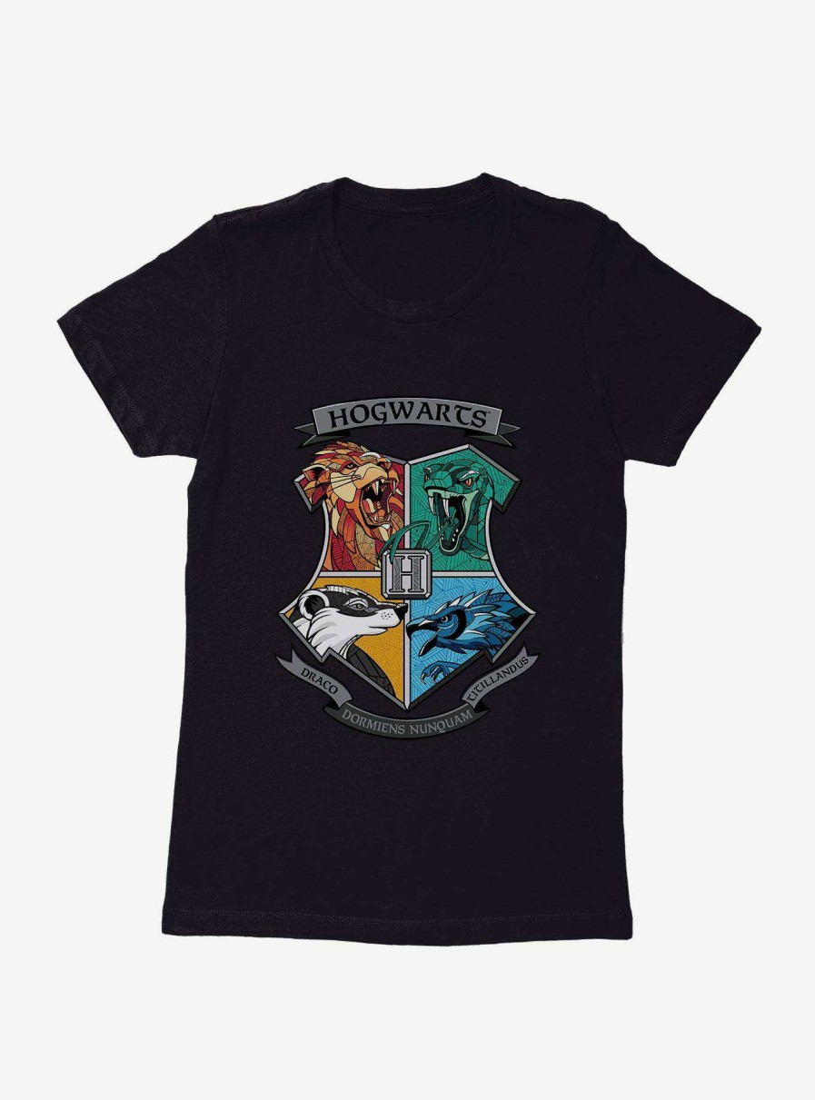 Clothing * | Best-Selling Harry Potter Geometric Crest Womens T-Shirt